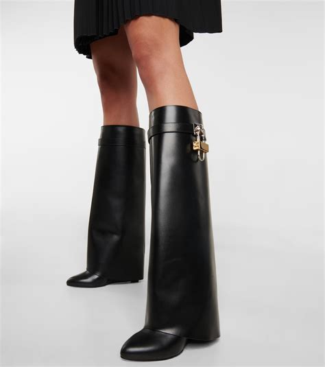 givenchy shark lock shoes|givenchy thigh high sock boots.